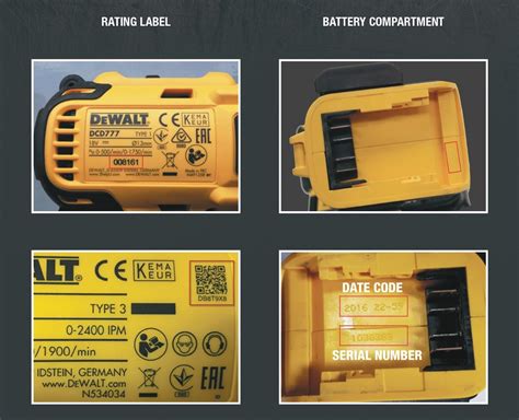 Just enter the requested information and choose the service center. . Dewalt 20v battery serial number location